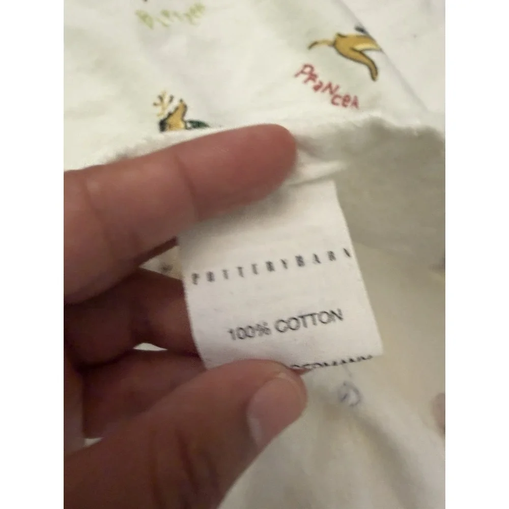 Vintage Pottery Barn Rudolph Reindeer Sheet Set Twin Size Cotton Rare Christmas